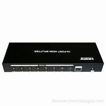 HDMI Splitter, 16 Ports, Supports 3D at 1,080p
